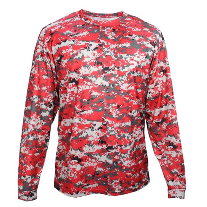Digital Camo Youth Long Sleeve T-Shirt Thumbnail