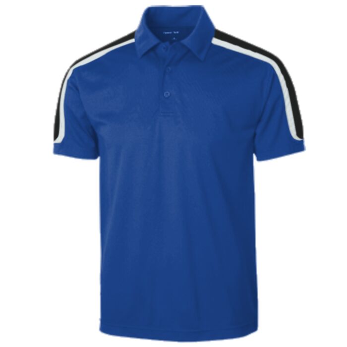 Mens Tricolor Shoulder MicroPique Sport Wick Polo Thumbnail