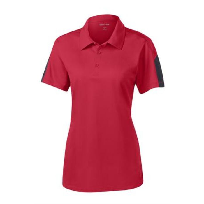 Ladies PosiCharge Active Textured Colorblock Polo Thumbnail